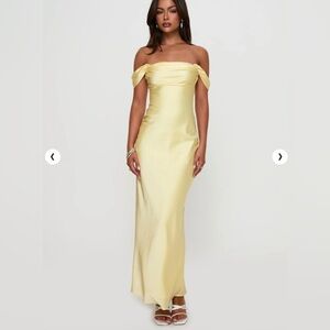 Azura Off The Shoulder Maxi Dress Yellow